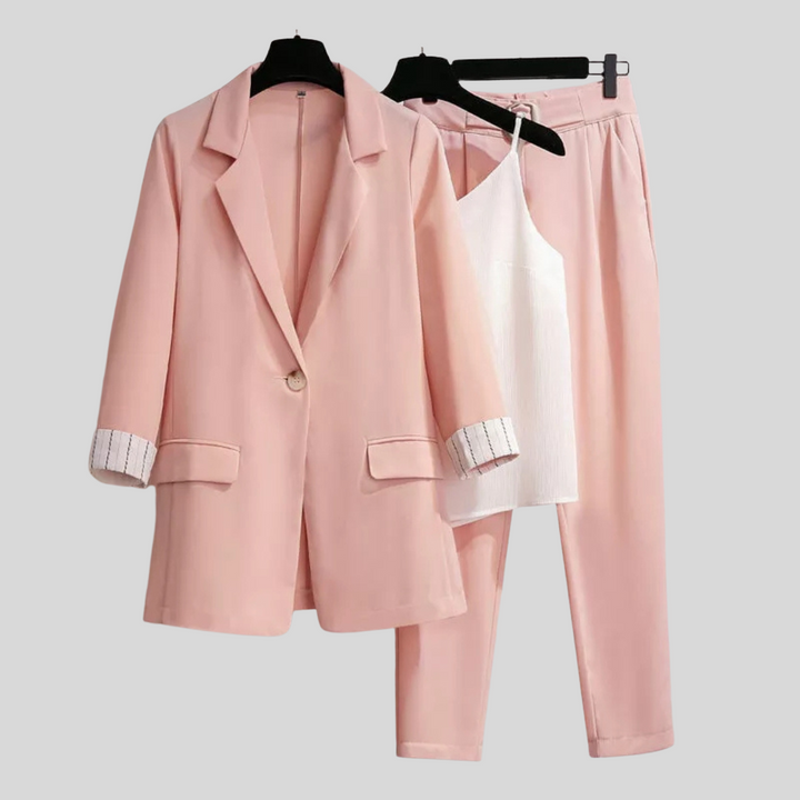Cassiven | Damen Modernes Dreiteiliges Set | Leichtgewicht