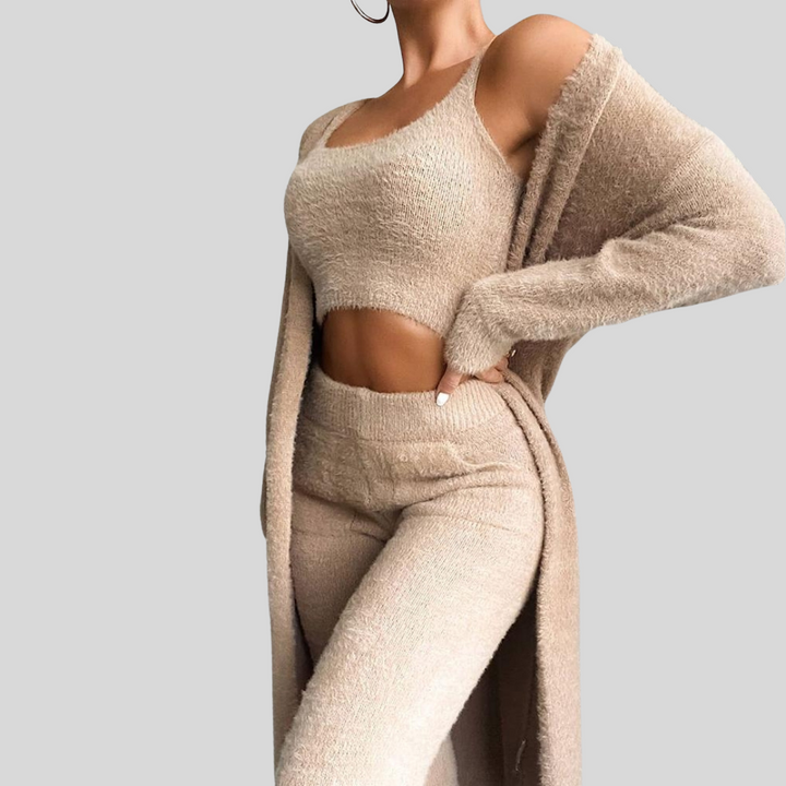 Marlowe | Damen Elegante Dreiteiliges Setz | Schlanke Passform