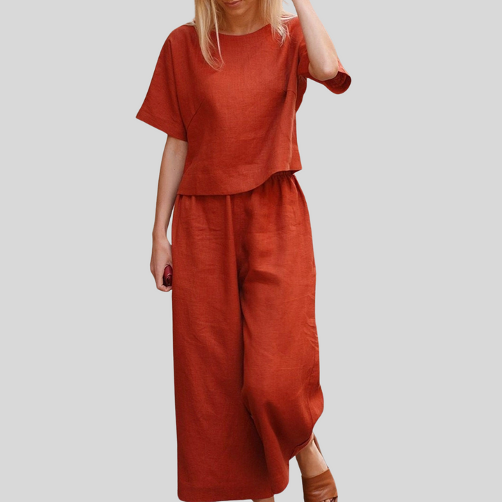 Mylah | Damen Elegante Setz | Hose und Oberteil