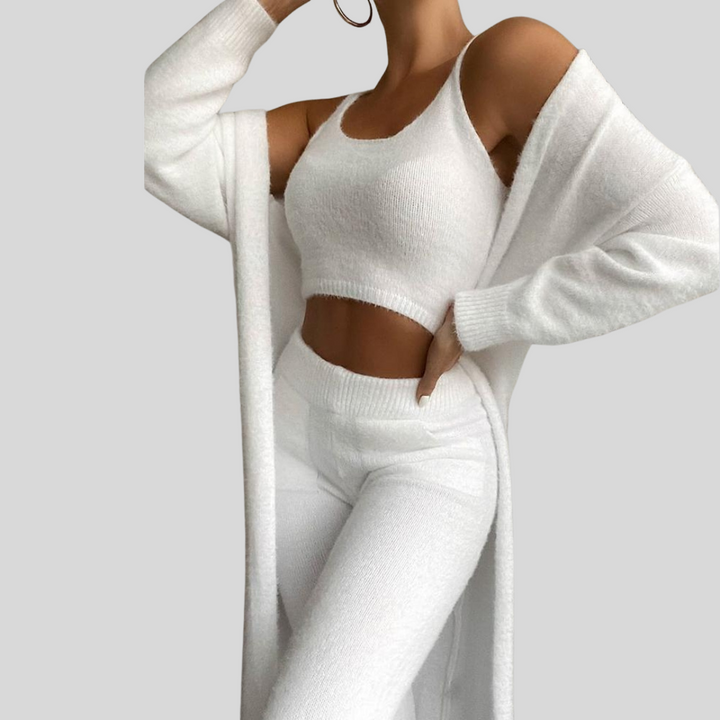 Marlowe | Damen Elegante Dreiteiliges Setz | Schlanke Passform
