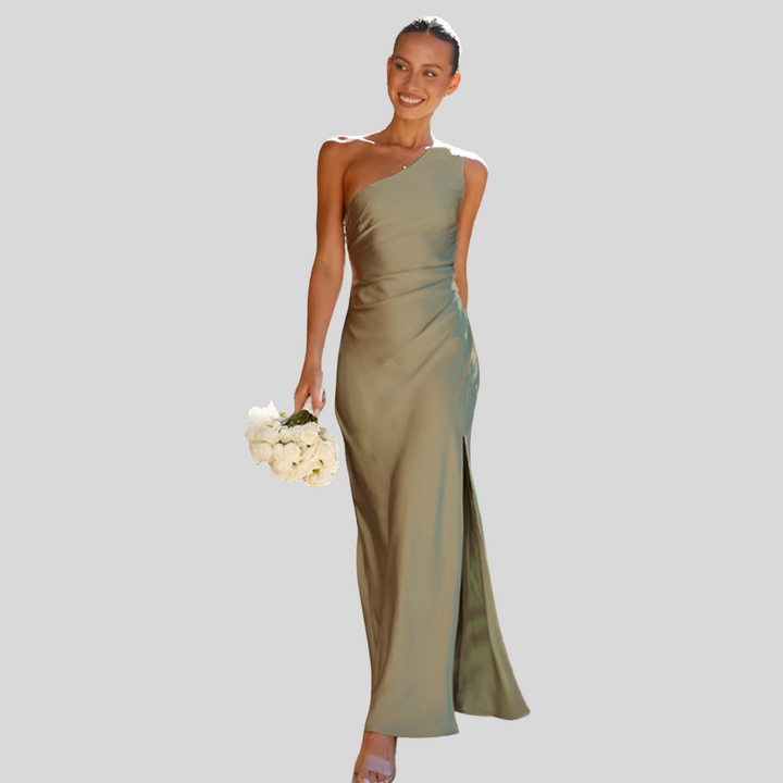 Stilvolles Ein-Schulter-Kleid | Maxi