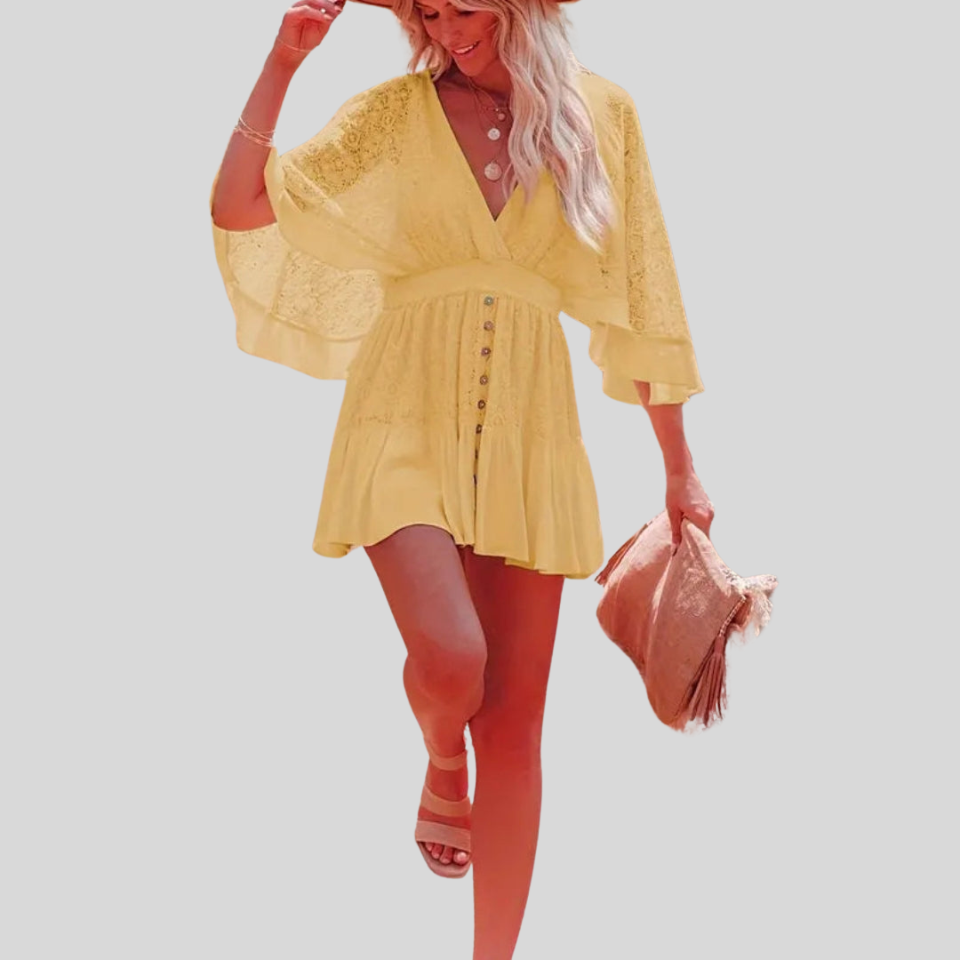Isabeau | Damen Boho Kleid | Mini