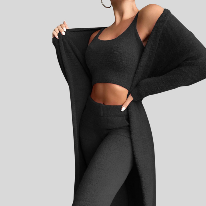Marlowe | Damen Elegante Dreiteiliges Setz | Schlanke Passform