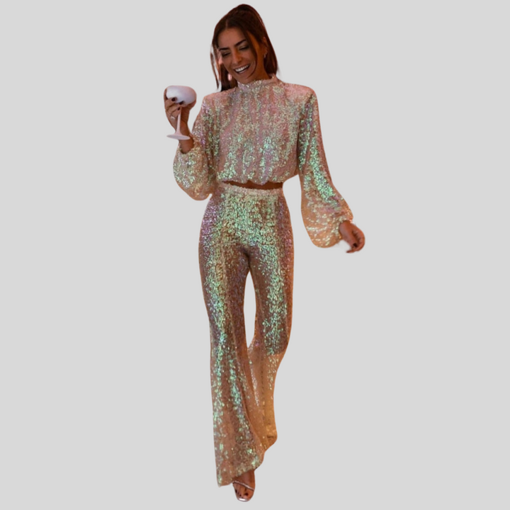 Festliches Zweiteiliges Set mit Weitbeiniger Hose | Modern