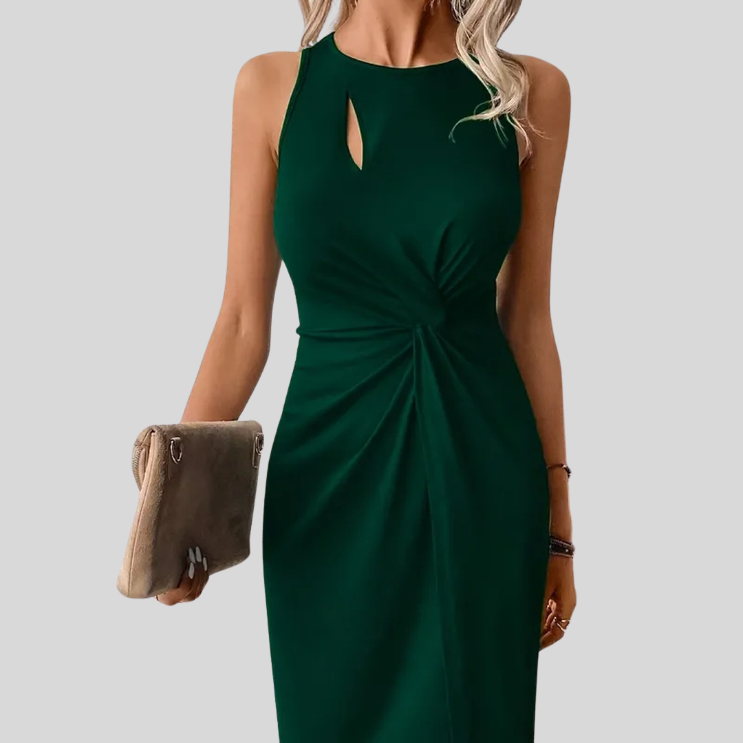 Hester | Damen Zeitloses Klassisches Passformkleid | Ärmellos
