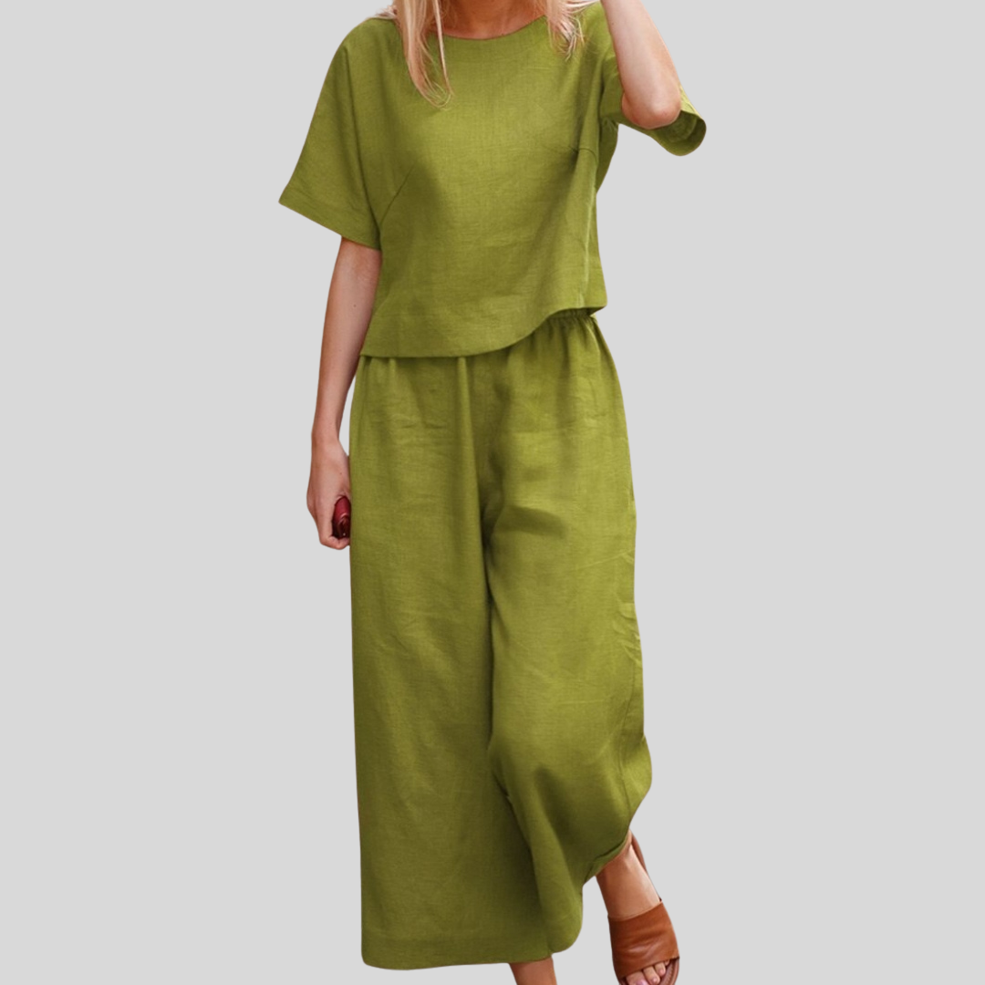 Mylah | Damen Elegante Setz | Hose und Oberteil