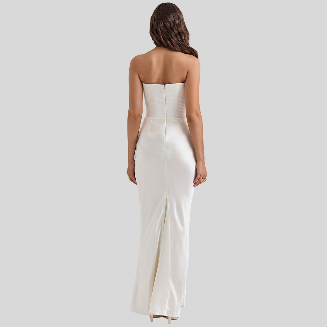 Damen Trägerloses Maxikleid | Sommer