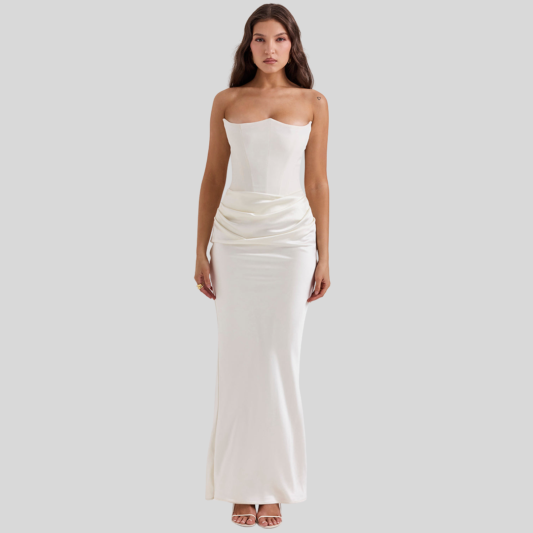 Damen Trägerloses Maxikleid | Sommer