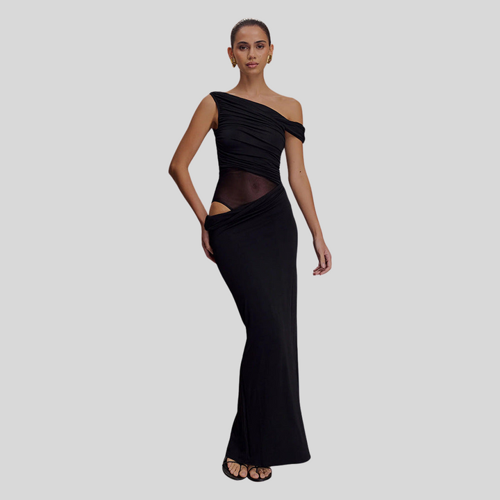 Drapiertes Asymmetrisches Sommerkleid | Maxi