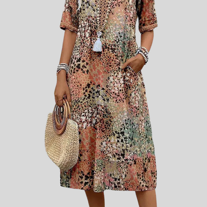 Damen Bedrucktes Sommerkleid | Midi