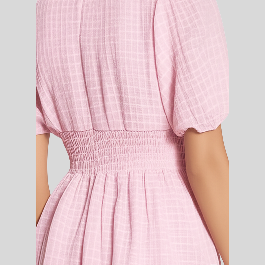 Damen Sommerkleid mit V-Ausschnitt | Midi