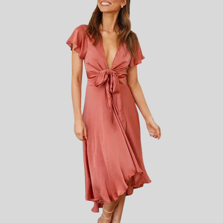 Birkhild | Damen Vintage Sommer Kleid | Midi