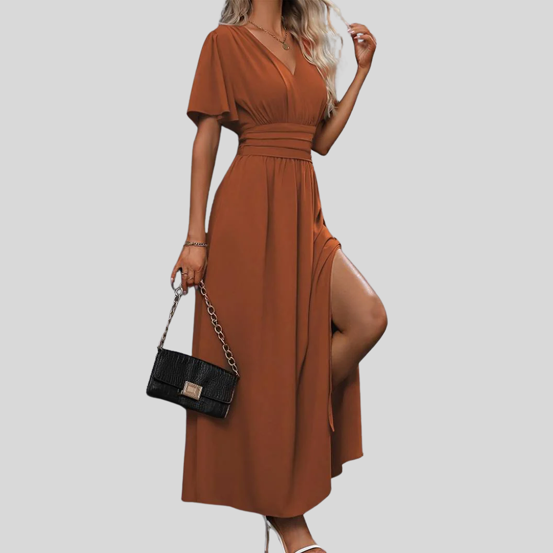 Elegantes Maxikleid | V-Ausschnitt