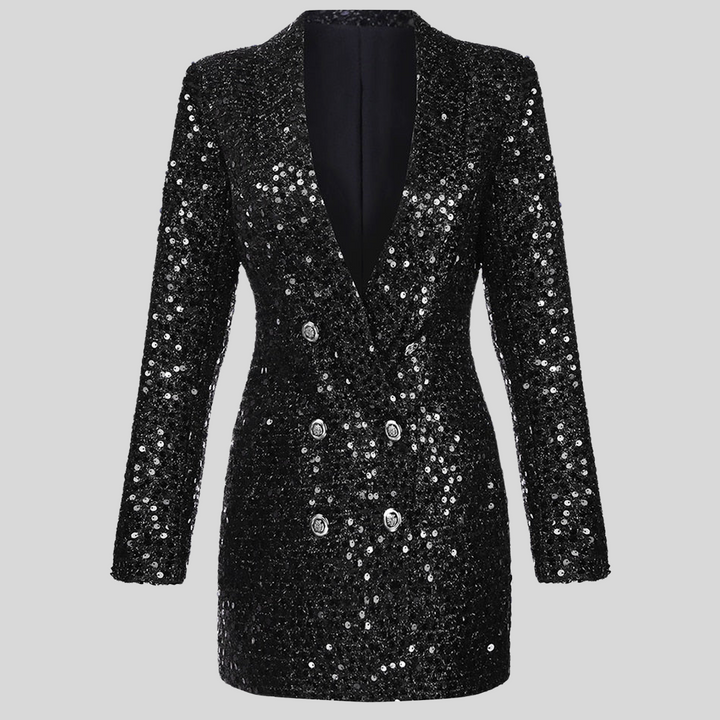 Joyelle | Damen Glamouröses Glitzerkleid | Mini