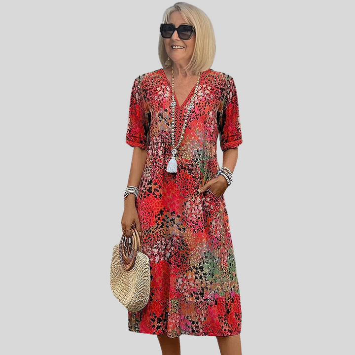 Damen Bedrucktes Sommerkleid | Midi