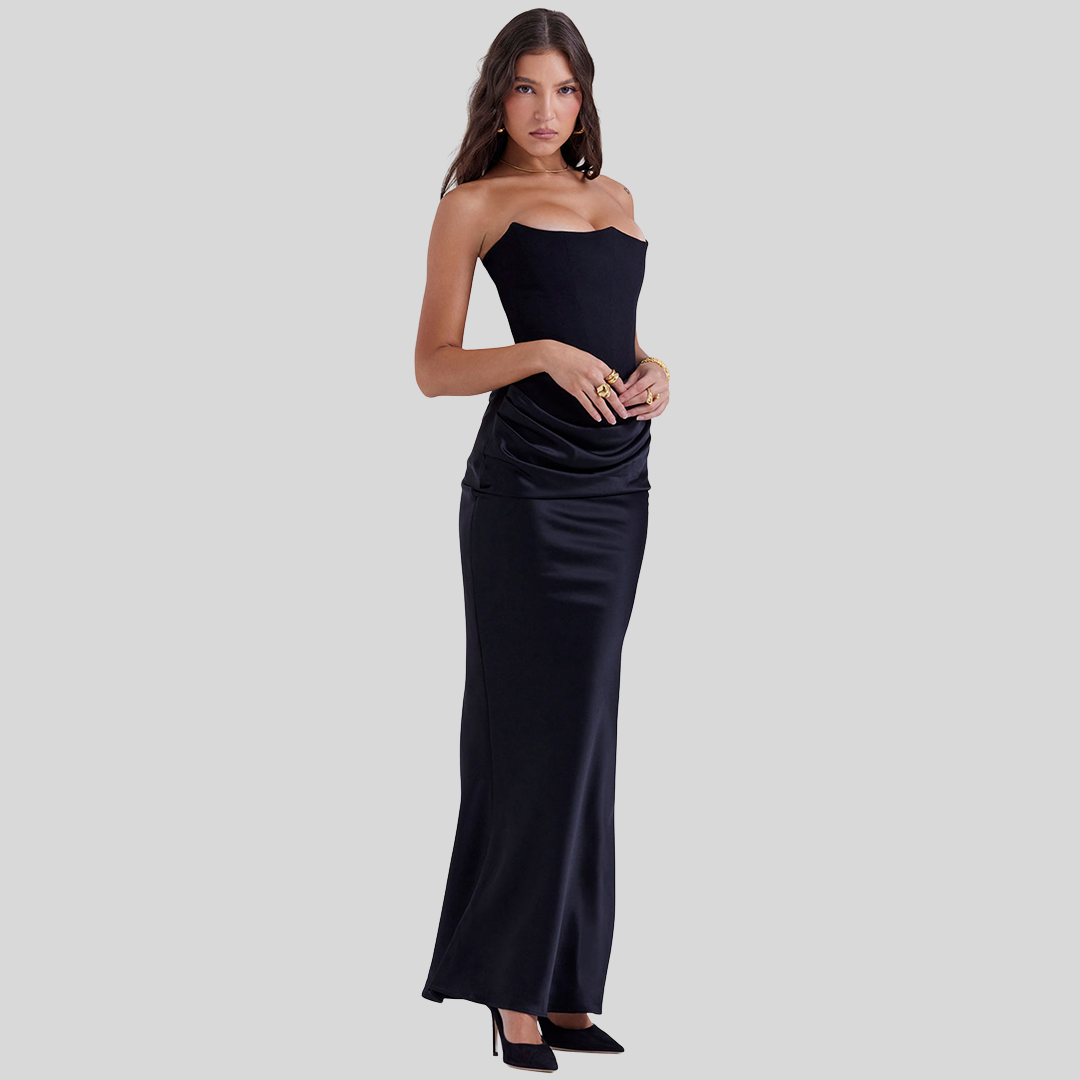 Damen Trägerloses Maxikleid | Sommer