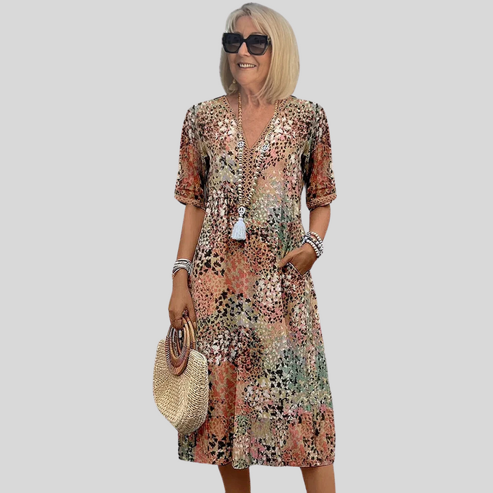 Damen Bedrucktes Sommerkleid | Midi