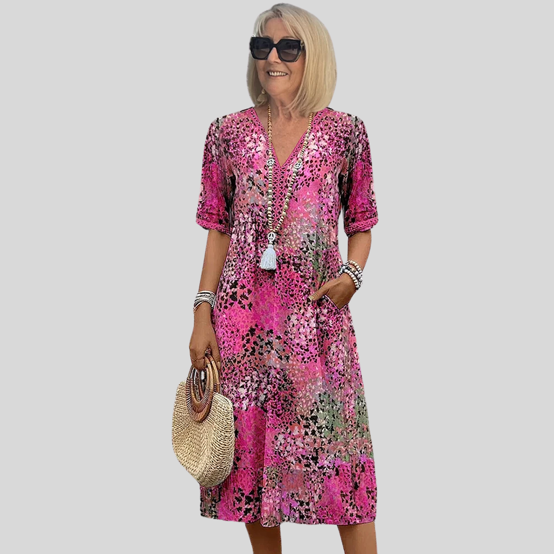 Damen Bedrucktes Sommerkleid | Midi