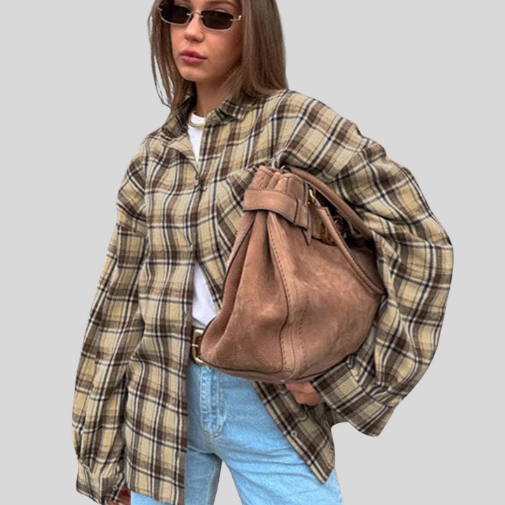 Elegantes Oversize-Karohemd | Langärmlig