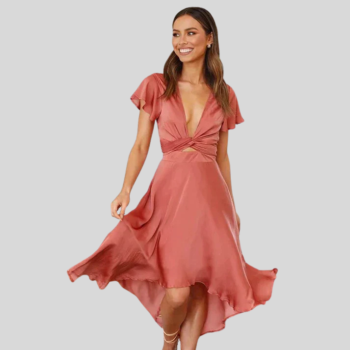 Birkhild | Damen Vintage Sommer Kleid | Midi