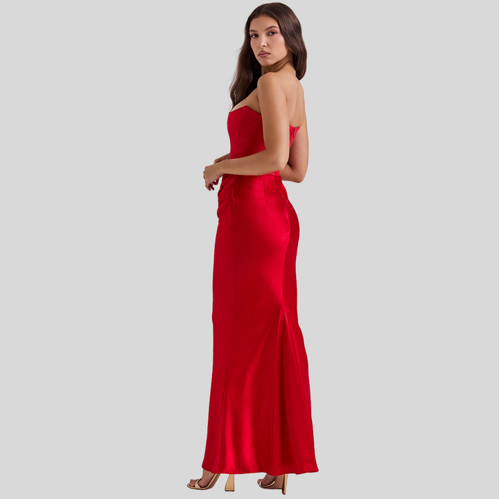 Damen Trägerloses Maxikleid | Sommer