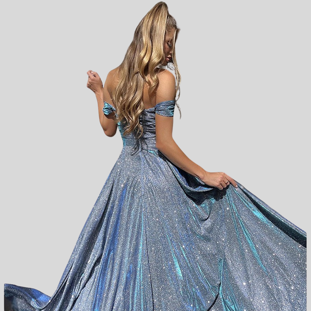 Damen Schulterfreies Maxikleid | Sommer