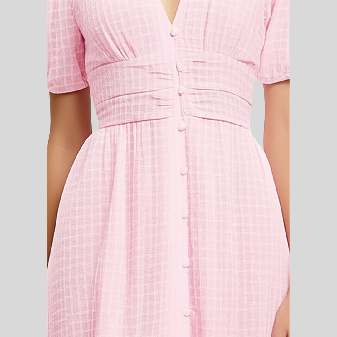 Damen Sommerkleid mit V-Ausschnitt | Midi