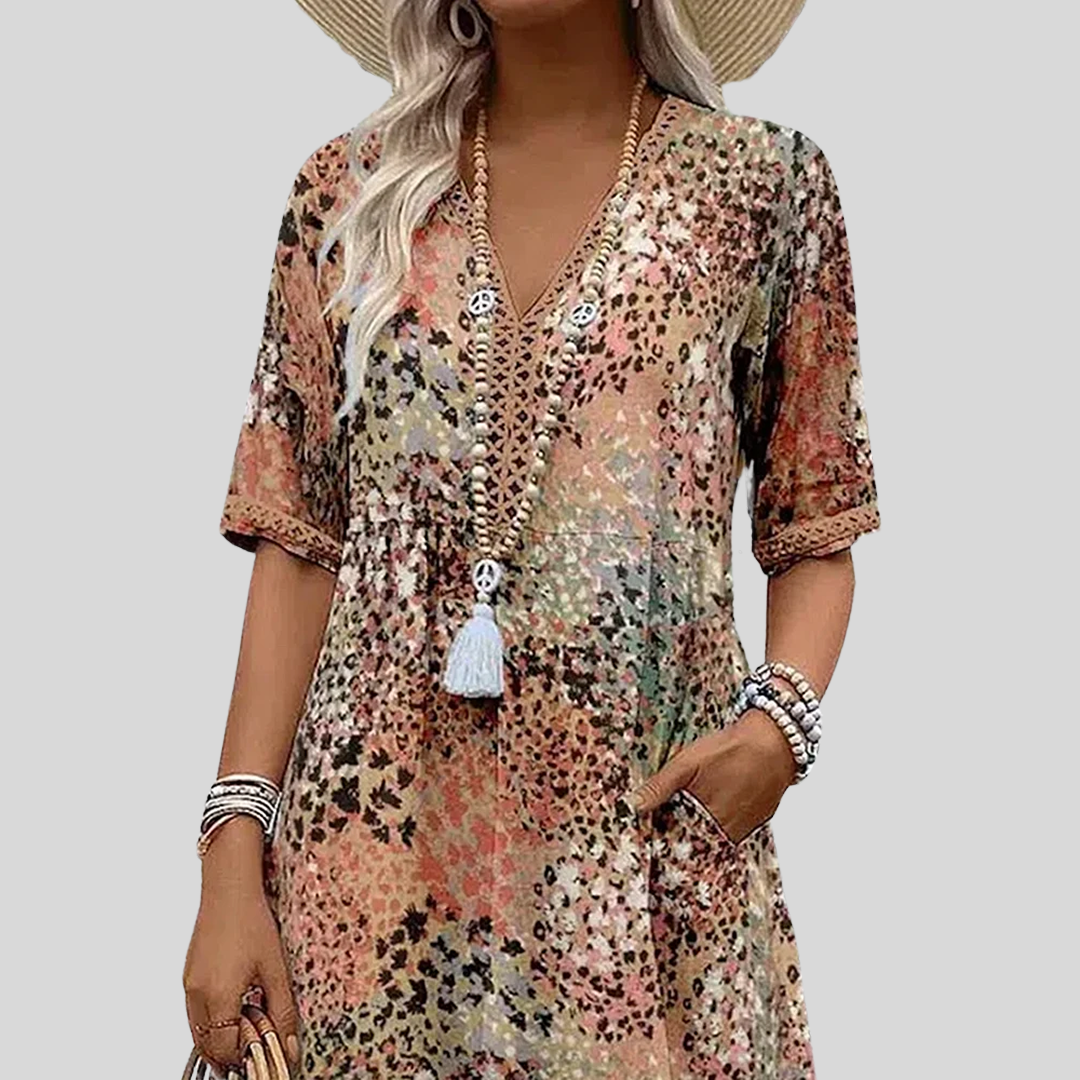 Damen Bedrucktes Sommerkleid | Midi