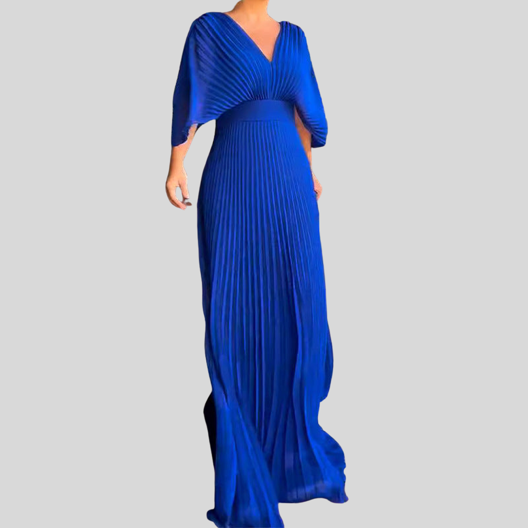 Damen Elegantes Kleid mit V-Ausschnitt | Maxi