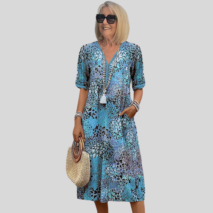 Damen Bedrucktes Sommerkleid | Midi