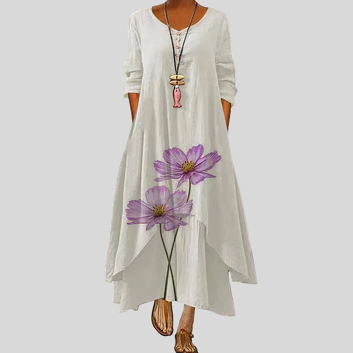Damen Midikleid mit Langen Ärmeln | Sommer