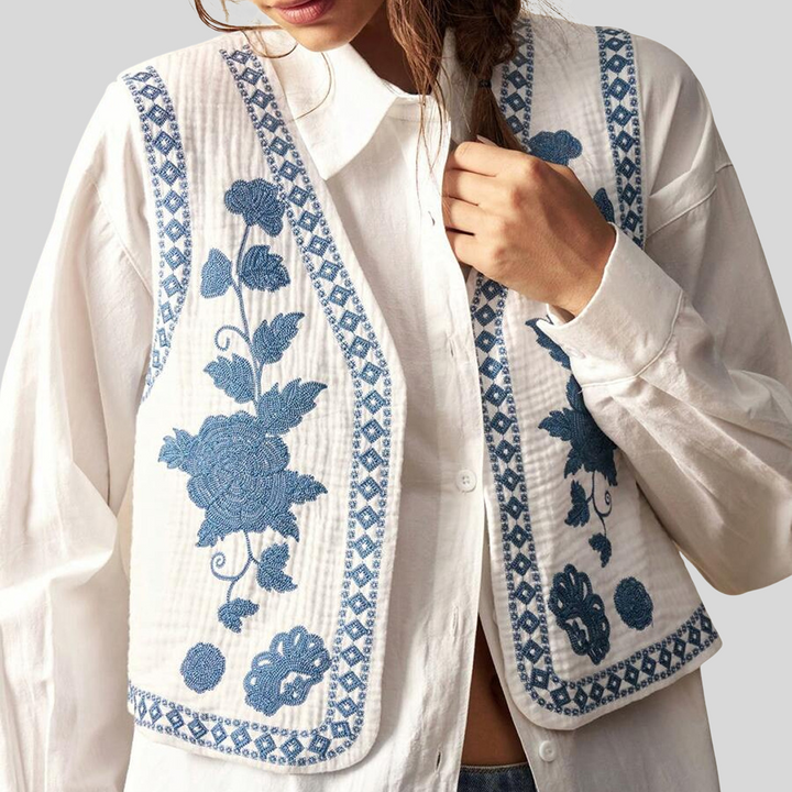 Bestickte Boho Weste | Trendig