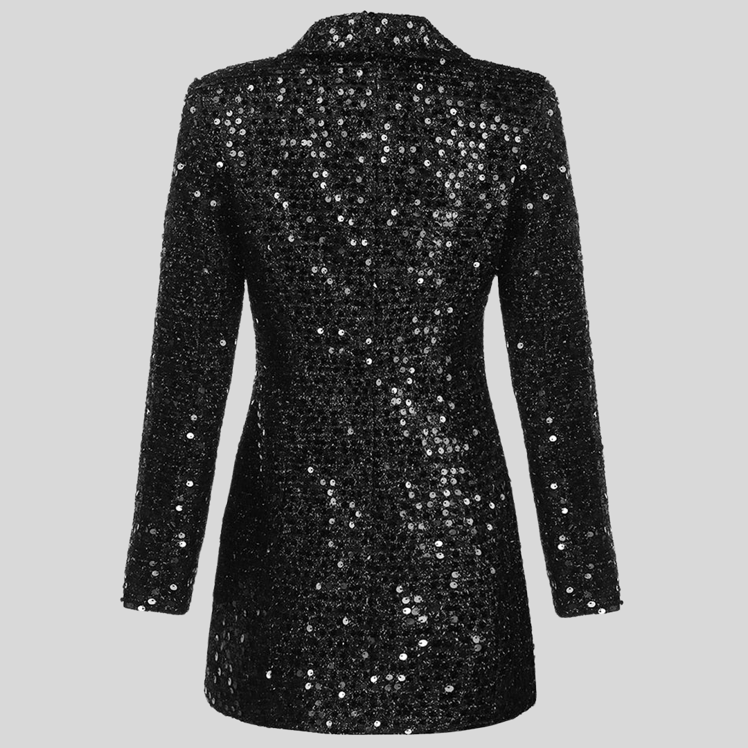 Joyelle | Damen Glamouröses Glitzerkleid | Mini