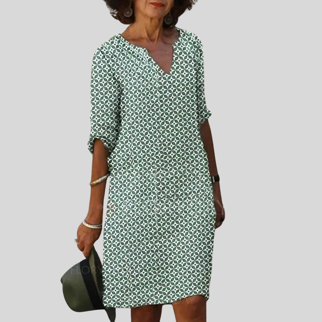 Milena | Damen Elegantes Lockeres Kleid | Mini