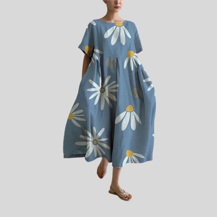 Locker Bedrucktes Kleid | Midi