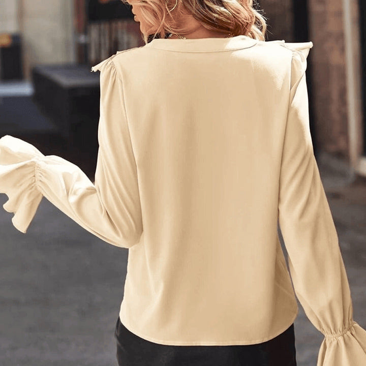 Langarmhemd mit V-Ausschnitt | Elegant