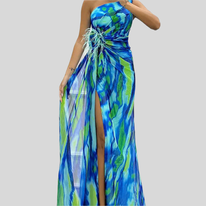 Asymmetrisches One-Shoulder-Maxikleid | Sommer