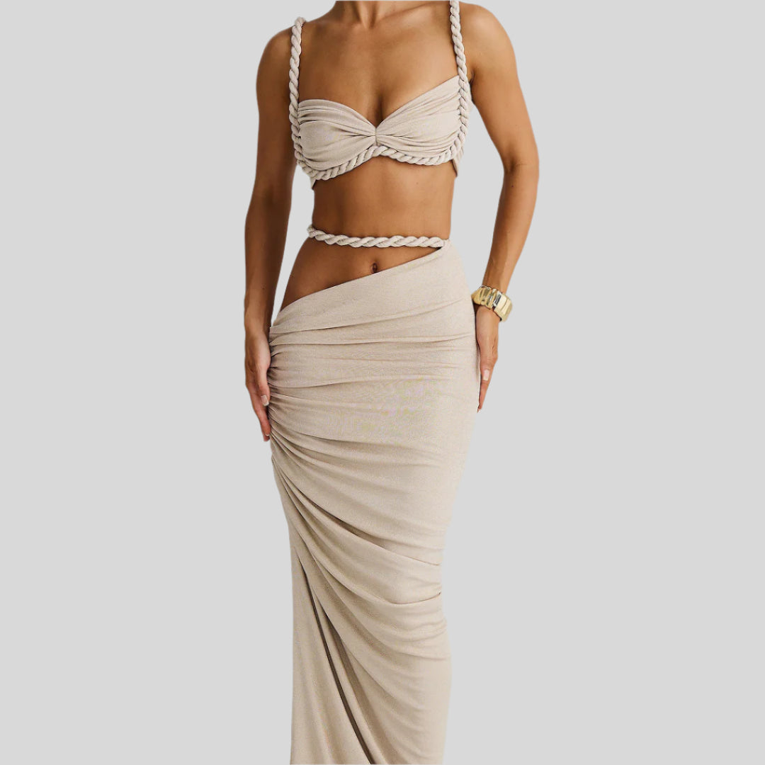 Elegantes Zweiteiliges Kleid-Set | Sommer