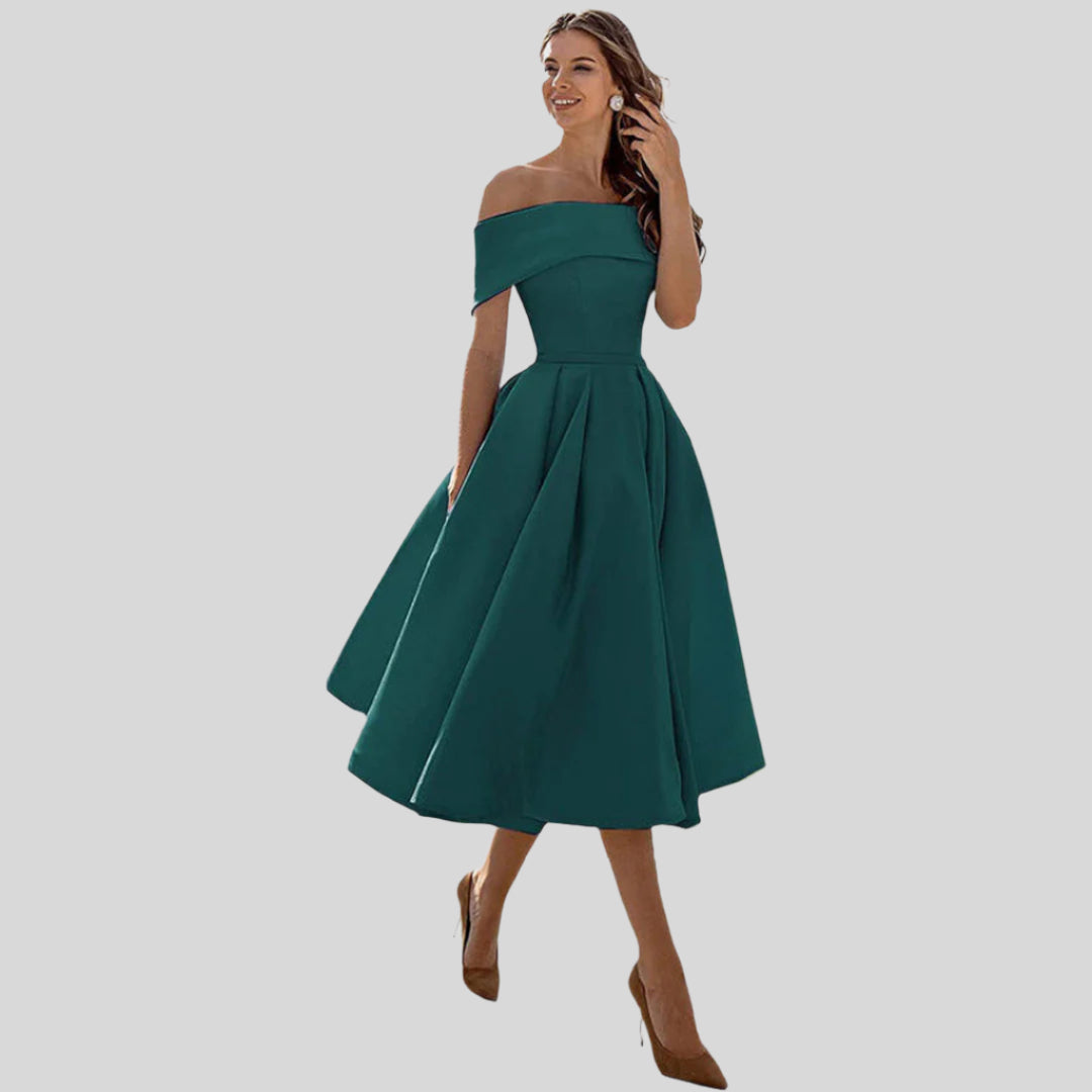 Melanie | Damen Mode Trägerlos Partykleid | Lässig