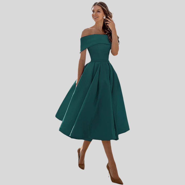 Melanie | Damen Mode Trägerlos Partykleid | Lässig