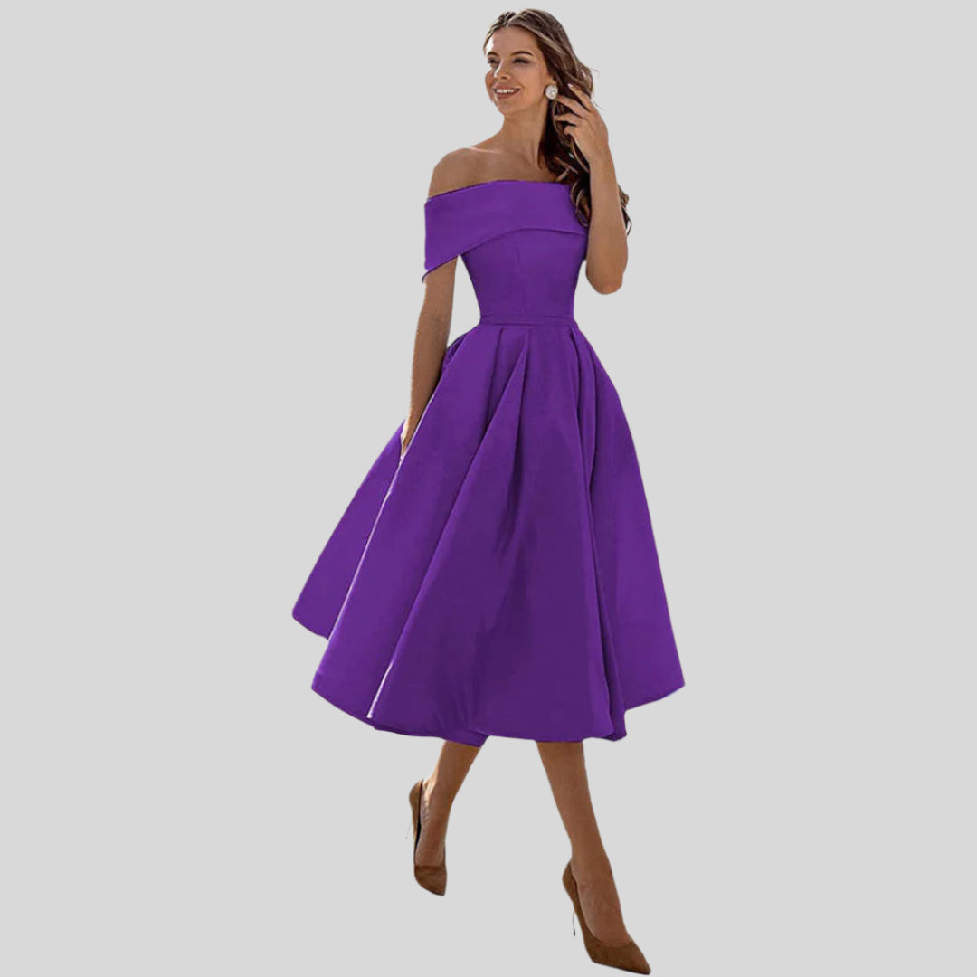 Melanie | Damen Mode Trägerlos Partykleid | Lässig
