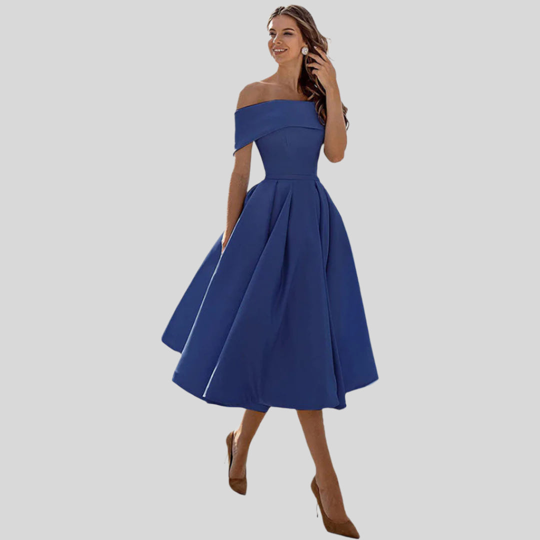 Melanie | Damen Mode Trägerlos Partykleid | Lässig