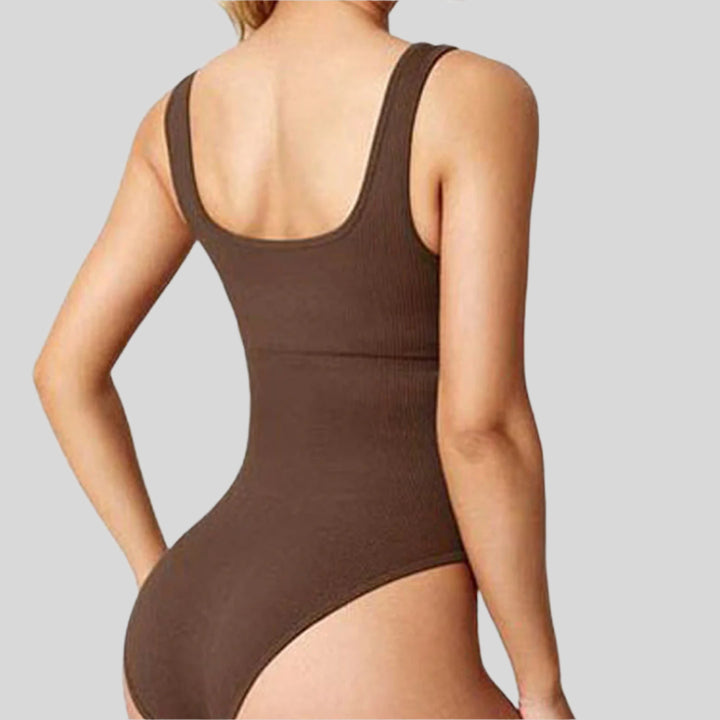 Meredith | Damen Gerippter Shapewear Body | Ärmellos