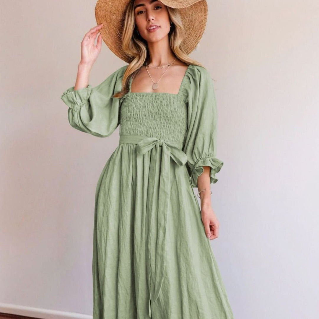 Naomi | Damen Elegant Sommerkleid | Midi