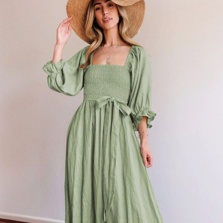Naomi | Damen Elegant Sommerkleid | Midi