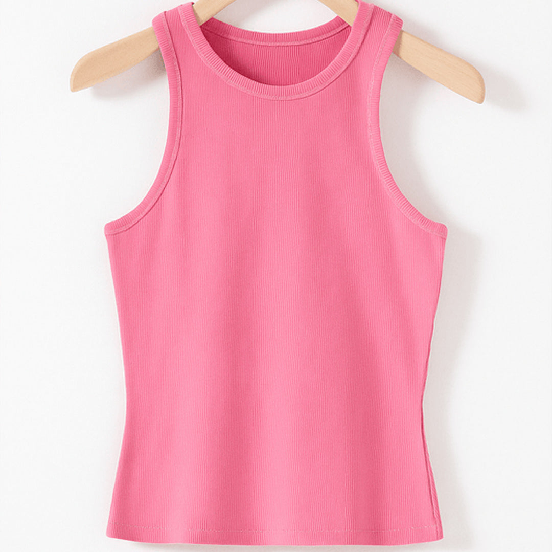 Elegantes geripptes Tanktop | Ärmellos