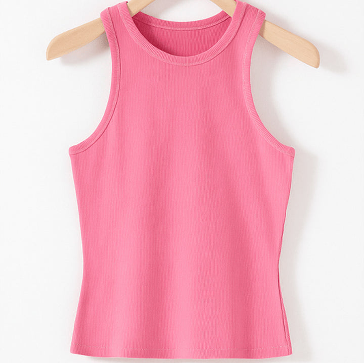 Elegantes geripptes Tanktop | Ärmellos