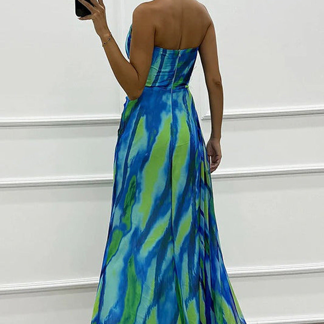 Asymmetrisches One-Shoulder-Maxikleid | Sommer