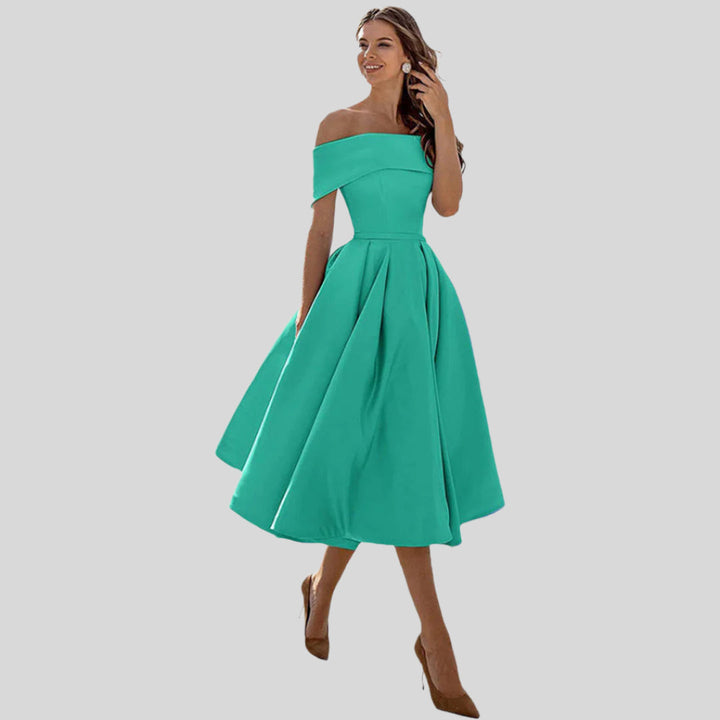 Melanie | Damen Mode Trägerlos Partykleid | Lässig