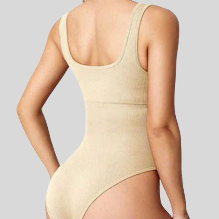 Meredith | Damen Gerippter Shapewear Body | Ärmellos